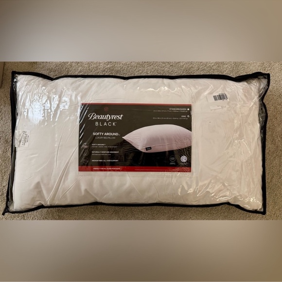 🎉LAST CHANCE🎉2PC BEAUTYREST BLACK Luxurious Down And Feather Blend Pillow - Picture 9 of 10